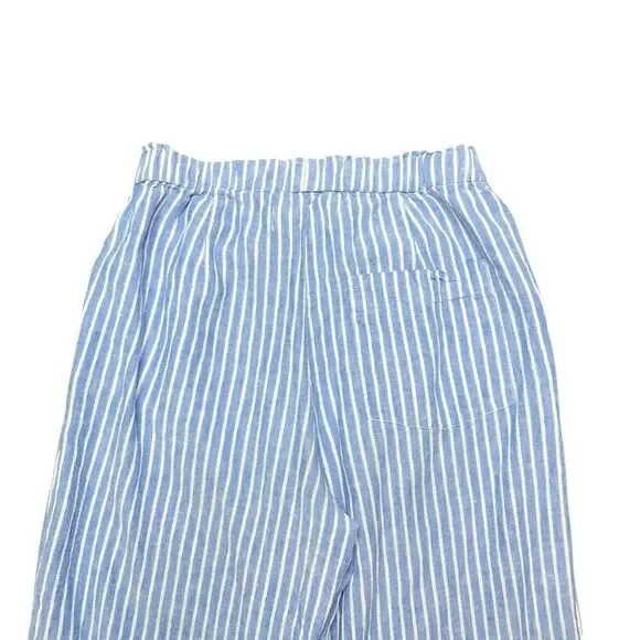 Trovata Blue and White Casual Striped Bottoms Blue White Size XS - Picture 6 of 7